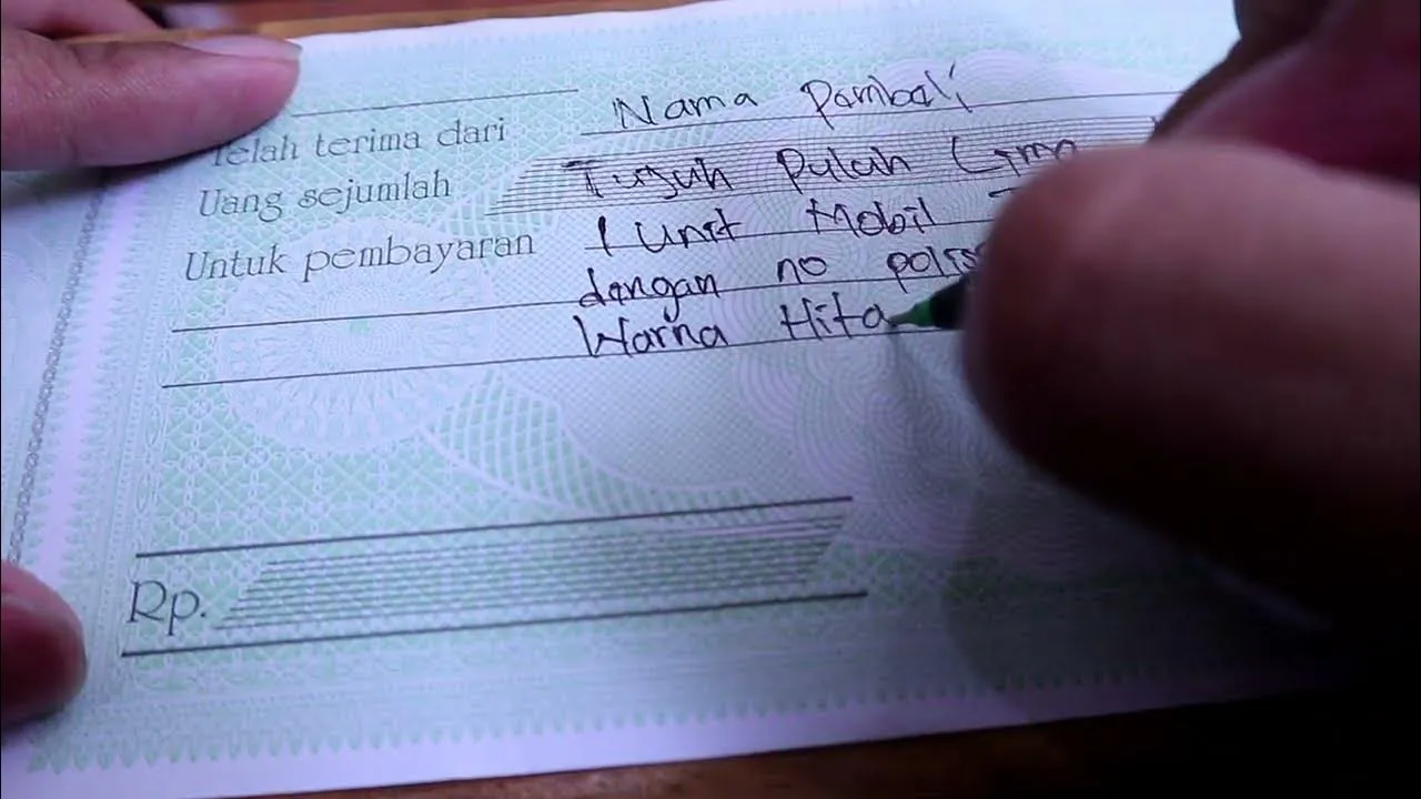contoh surat jual beli mobil bekas